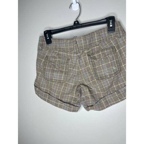 Abercrombie & Fitch Plaid Shorts Early 2000s Y2K Grunge Womens Size 2 - Picture 2 of 5